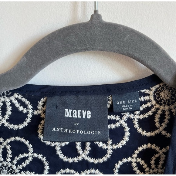 Anthropologie Maeve Embroidered Floral Open shrug Cardigan - One size - - Picture 4 of 14